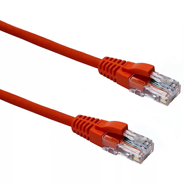 Cat6 U-UTP RJ45 Booted Patch Lead 0.5m Red - Pk10