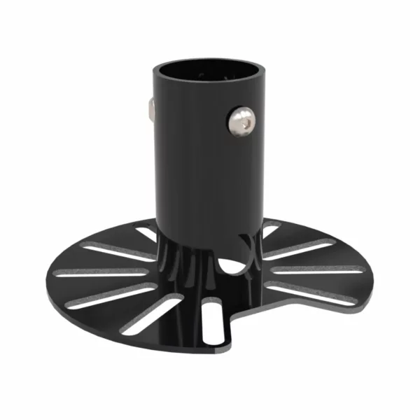 38mm Pole Adaptor (Multi Slot) (3 Hole) (Pattern 12) 123mm Black (Ral 9005)